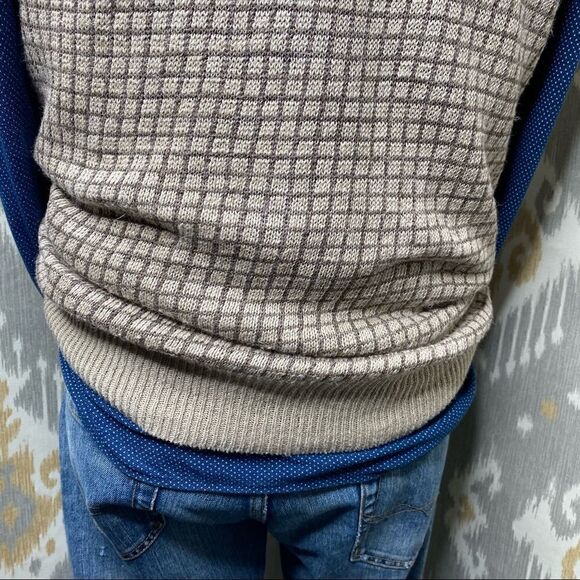 Polo Ralph Lauren Vintage Tan & Brown Check Plaid Linen Vest - Picture 5 of 16